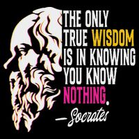 Ancient Greek Philosophy Quote The Only True Wisdom Socrates Bag
