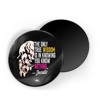 Ancient Greek Philosophy Quote The Only True Wisdom Socrates Magnet