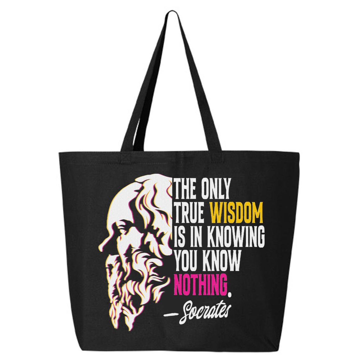 Ancient Greek Philosophy Quote The Only True Wisdom Socrates 25L Jumbo Tote