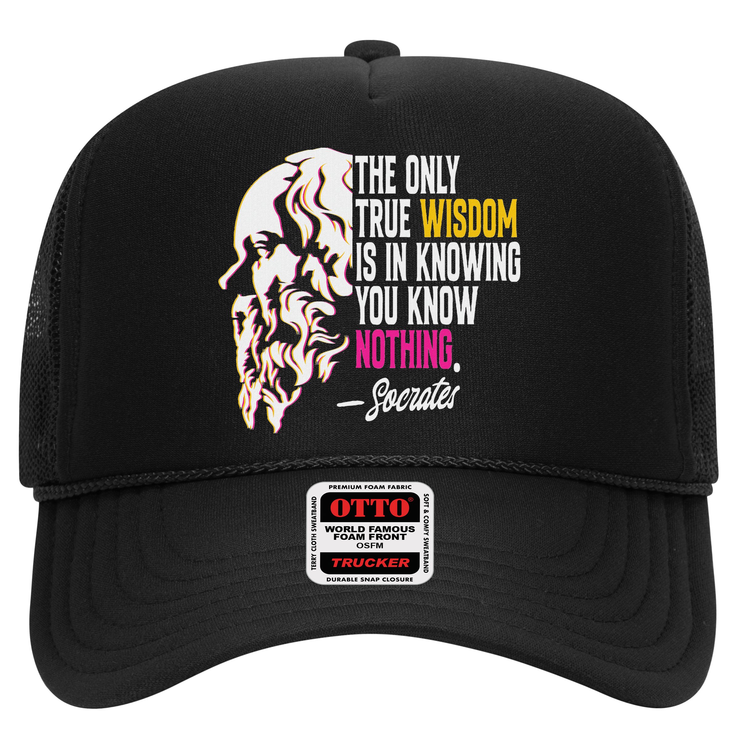 Ancient Greek Philosophy Quote The Only True Wisdom Socrates Hat