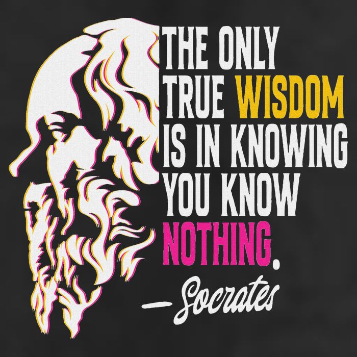 Ancient Greek Philosophy Quote The Only True Wisdom Socrates Golf Towel