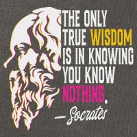 Ancient Greek Philosophy Quote The Only True Wisdom Socrates Cotton Canvas Backpack