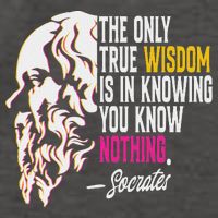 Ancient Greek Philosophy Quote The Only True Wisdom Socrates Vector Backpack