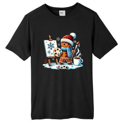 Artist Gingerbread Painter Art Teacher Student Christmas Tall Fusion ChromaSoft Performance T-Shirt