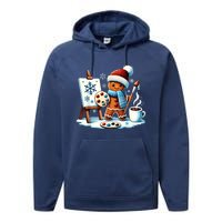 Artist Gingerbread Painter Art Teacher Student Christmas Performance Fleece Hoodie