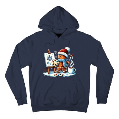 Artist Gingerbread Painter Art Teacher Student Christmas Hoodie