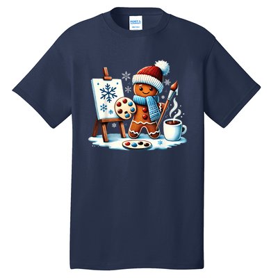 Artist Gingerbread Painter Art Teacher Student Christmas Tall T-Shirt