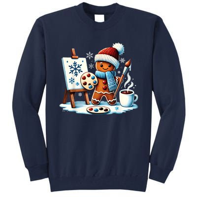 Artist Gingerbread Painter Art Teacher Student Christmas Tall Sweatshirt