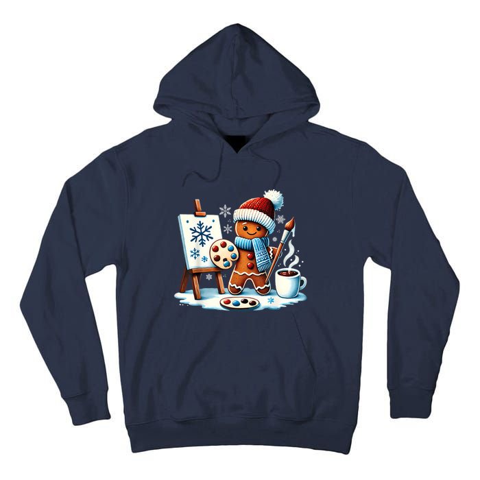 Artist Gingerbread Painter Art Teacher Student Christmas Tall Hoodie