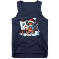 Artist Gingerbread Painter Art Teacher Student Christmas Tank Top