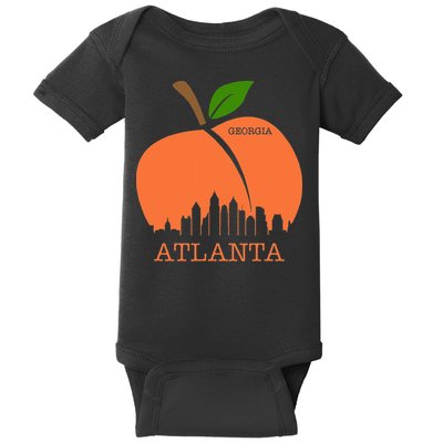 Atlanta Georgia Peach Skyline Baby Bodysuit