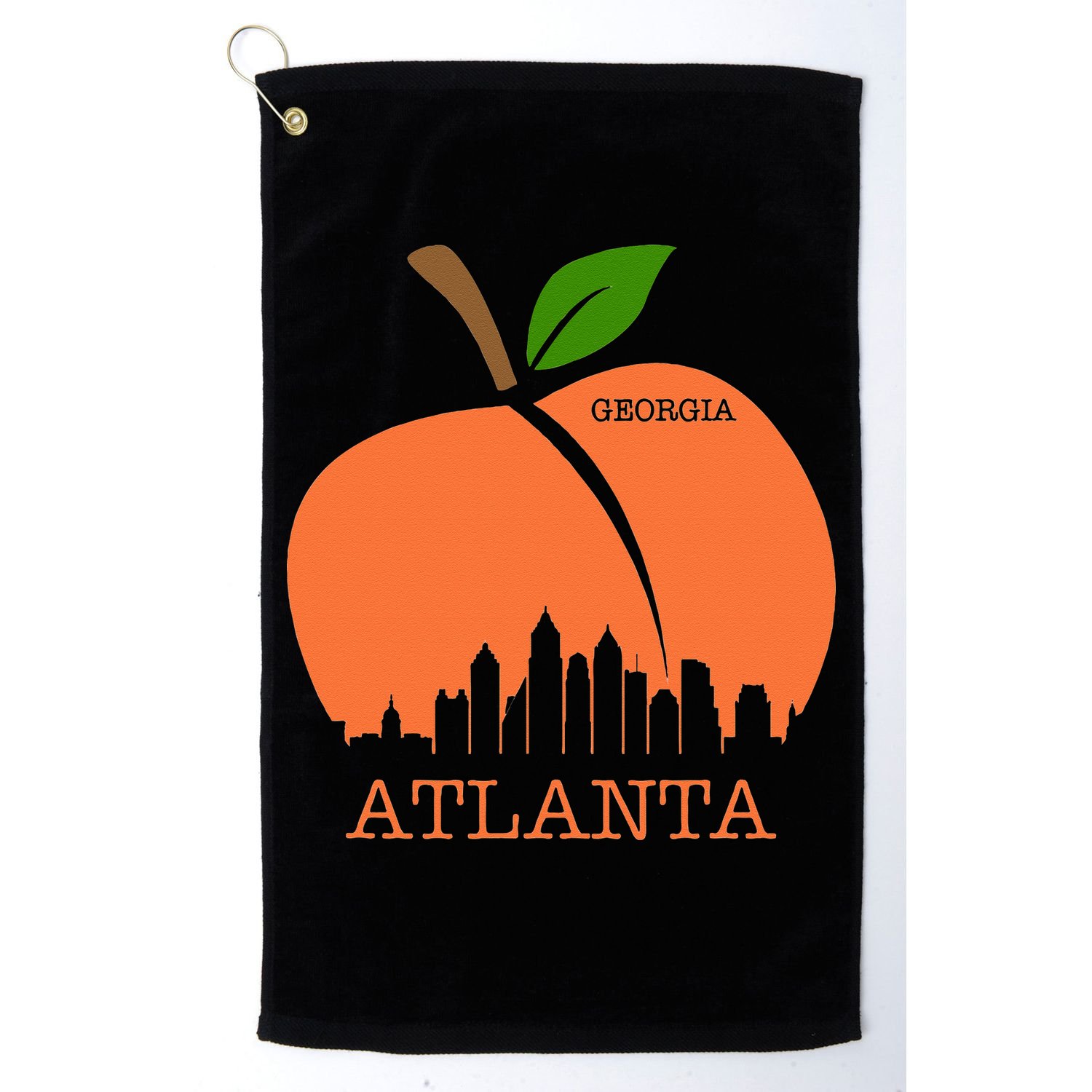 Atlanta Georgia Peach Skyline Golf Towel
