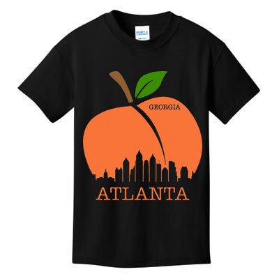 Atlanta Georgia Peach Skyline Kids T-Shirt