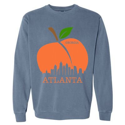 Atlanta Georgia Peach Skyline Garment-Dyed Sweatshirt