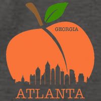 Atlanta Georgia Peach Skyline Vector Backpack