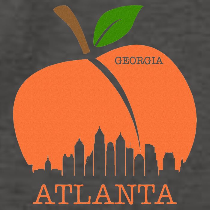Atlanta Georgia Peach Skyline Vector Backpack