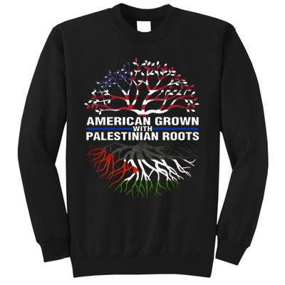 American Grown Palestinian Roots Palestine Flag Sweatshirt