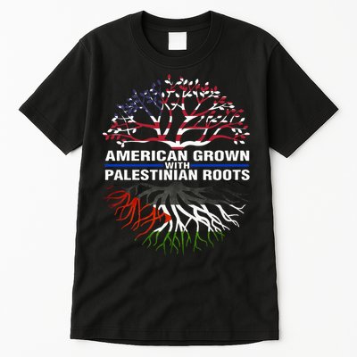 American Grown Palestinian Roots Palestine Flag Tall T-Shirt