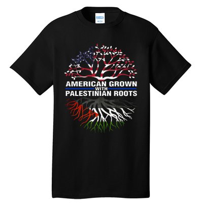 American Grown Palestinian Roots Palestine Flag Tall T-Shirt