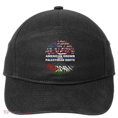 American Grown Palestinian Roots Palestine Flag 7-Panel Snapback Hat