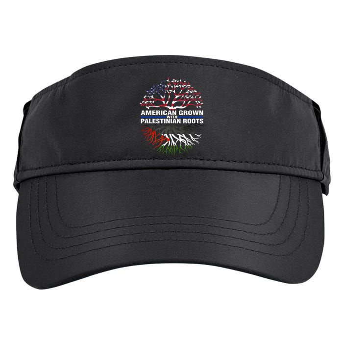 American Grown Palestinian Roots Palestine Flag Adult Drive Performance Visor