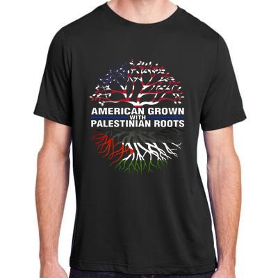 American Grown Palestinian Roots Palestine Flag Adult ChromaSoft Performance T-Shirt