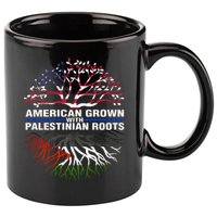 American Grown Palestinian Roots Palestine Flag 11oz C Handle Ceramic Mug