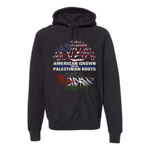 American Grown Palestinian Roots Palestine Flag Premium Hoodie