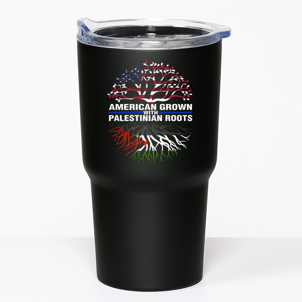 American Grown Palestinian Roots Palestine Flag Tumbler