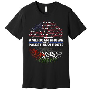 American Grown Palestinian Roots Palestine Flag Premium T-Shirt