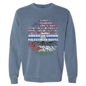 American Grown Palestinian Roots Palestine Flag Garment-Dyed Sweatshirt