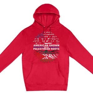 American Grown Palestinian Roots Palestine Flag Premium Pullover Hoodie