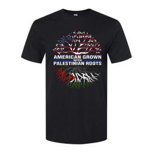 American Grown Palestinian Roots Palestine Flag Softstyle CVC T-Shirt