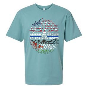 American Grown Palestinian Roots Palestine Flag Sueded Cloud Jersey T-Shirt