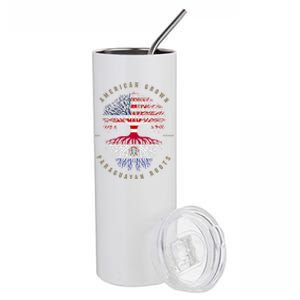 American Grown Paraguayan Roots Paraguay Flag Meaningful Gift Stainless Steel Tumbler