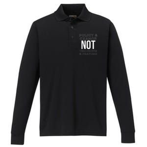 Anti Gun Policy & Change Not Thoughts & Prayers Wear Orange Performance Long Sleeve Polo