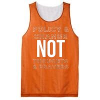 Anti Gun Policy & Change Not Thoughts & Prayers Wear Orange Mesh Reversible Basketball Jersey Tank