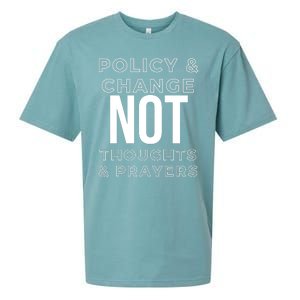 Anti Gun Policy & Change Not Thoughts & Prayers Wear Orange Sueded Cloud Jersey T-Shirt