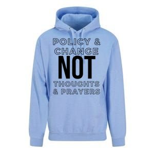 Anti Gun Policy & Change Not Thoughts & Prayers Wear Orange Unisex Surf Hoodie