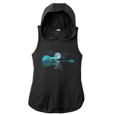 Acoustic Guitar Player Gift Birthday Christmas Gift Ladies PosiCharge Tri-Blend Wicking Draft Hoodie Tank