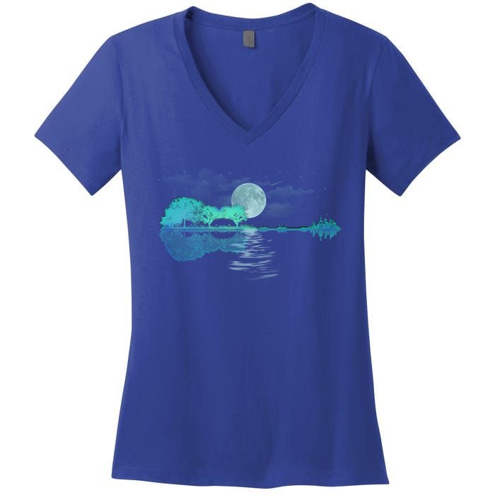 Acoustic Guitar Player Gift Birthday Christmas Gift Women's V-Neck T-Shirt