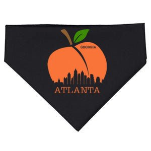 Atlanta Georgia Peach Skyline USA-Made Doggie Bandana