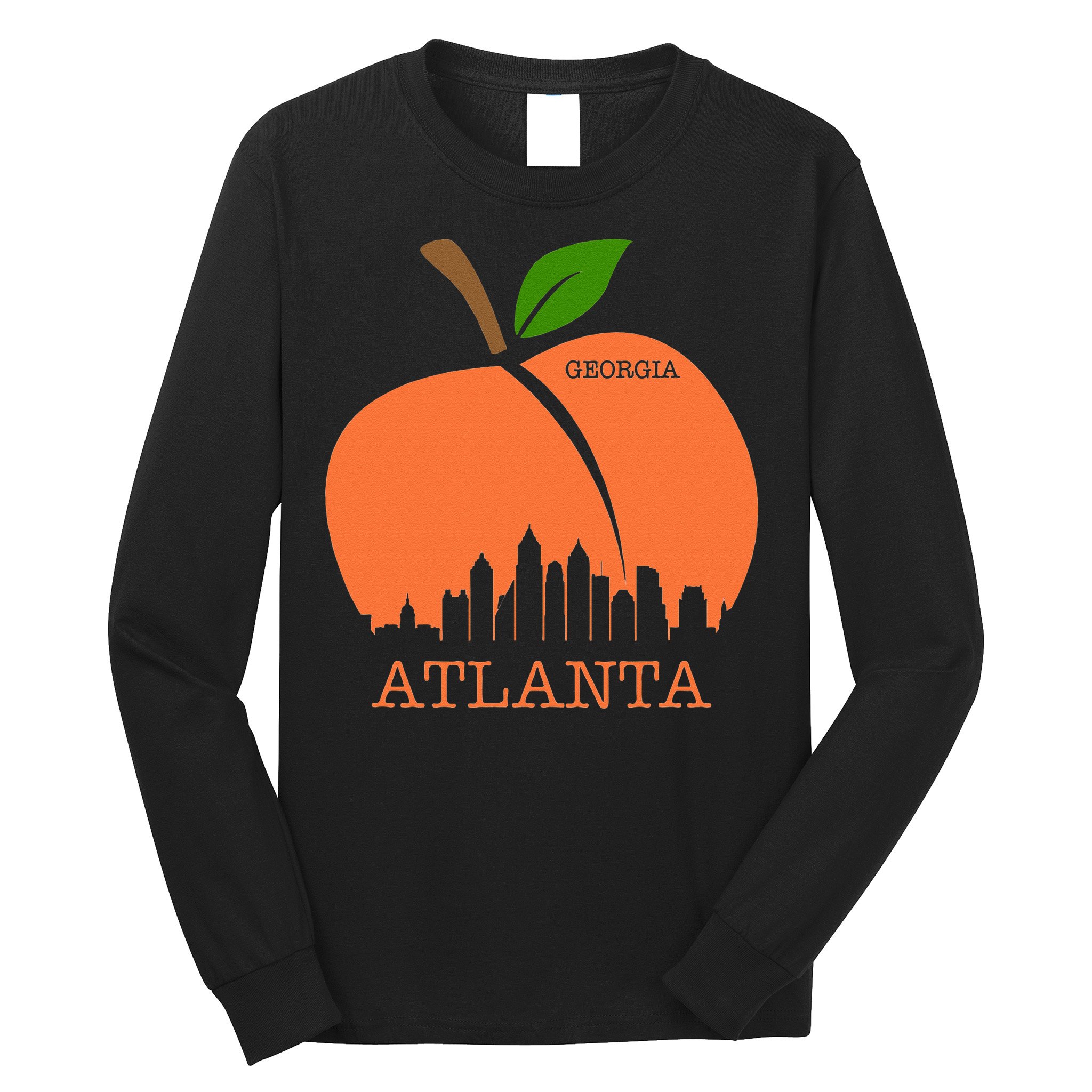 Atlanta Georgia Peach Skyline Long Sleeve Shirt
