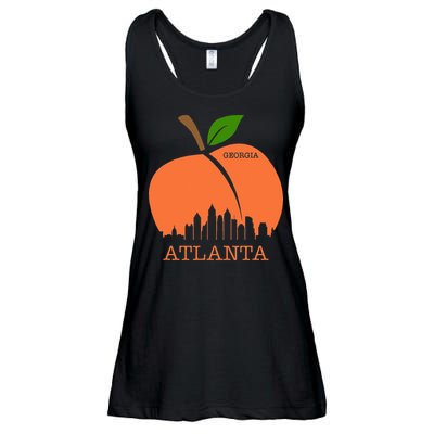 Atlanta Georgia Peach Skyline Ladies Essential Flowy Tank