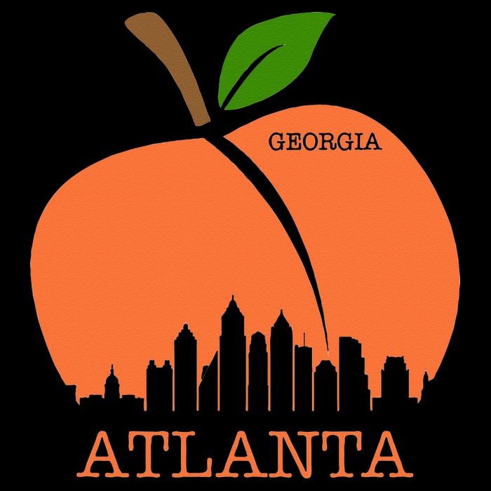 Atlanta Georgia Peach Skyline Visor