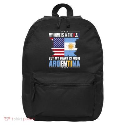American Grown Patriot Argentinian American From Argentina 16 in Basic Backpack