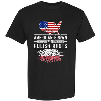 American Grown Polish Roots Pride Poland Garment-Dyed Heavyweight T-Shirt