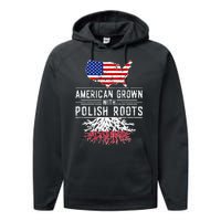 American Grown Polish Roots Pride Poland Performance Fleece Hoodie