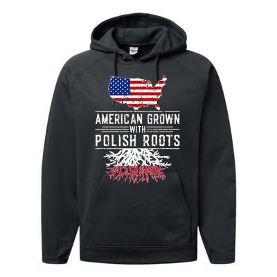 American Grown Polish Roots Pride Poland Performance Fleece Hoodie