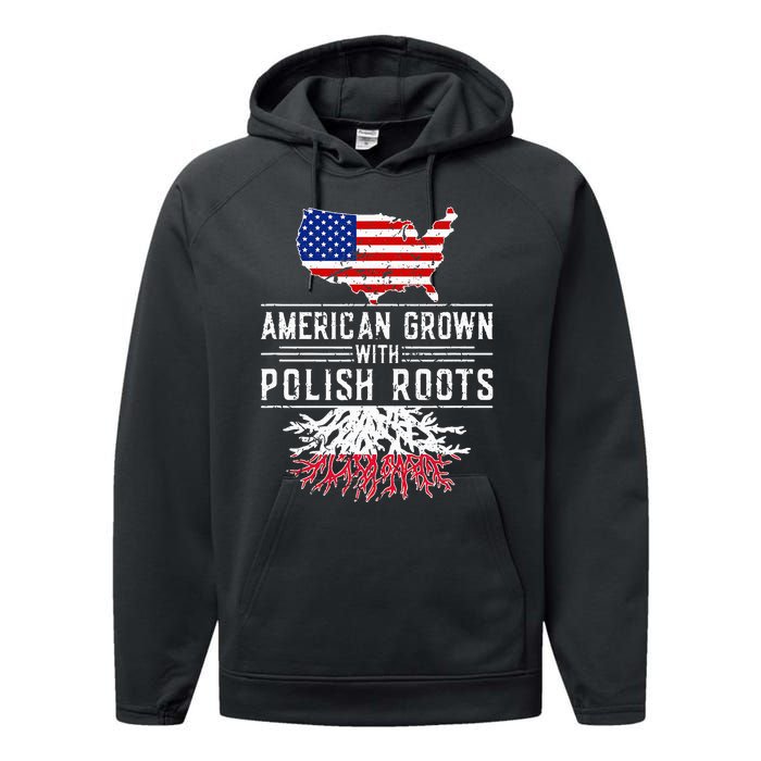 American Grown Polish Roots Pride Poland Performance Fleece Hoodie